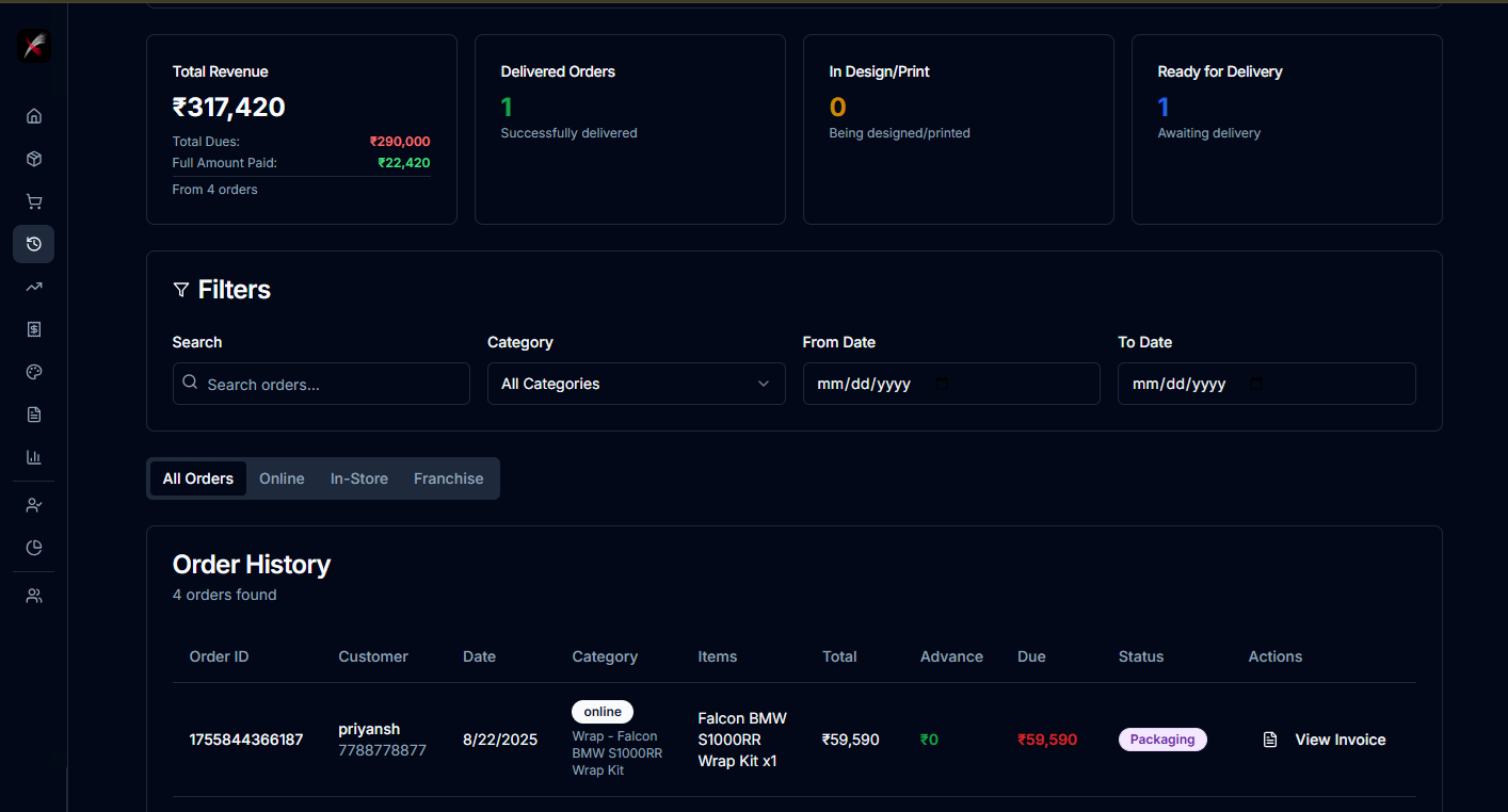 TorqueX Features Dashboard